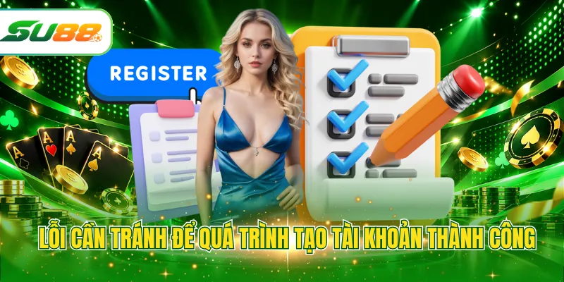 Lỗi cần tránh để quá trình tạo tài khoản thành công